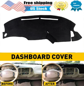 Dashboard Pad Dash Cover Mat fits For 1997-2003 Ford F150 Non-Slip Carpet Black - Picture 1 of 15