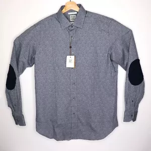Nueva con etiquetas R por Robert Graham Camisa para hombre azul cachemira floral parche en el codo con botones XL - Imagen 1 de 8