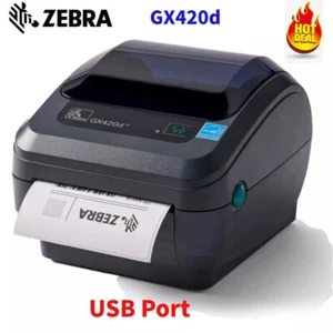 Zebra GX420d Direct Thermal Label Desktop Printer USB Port GX42-202410-000 - Picture 1 of 5