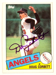 1985 Topps DOUG CORBETT On Card Autograph #682 ANGELS - Picture 1 of 1