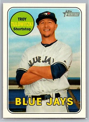 Troy Tulowitzki 2018 Topps Heritage BASEBALL #98 Toronto Blue Jays - Image 1 of 2