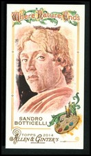 2014 Topps Allen and Ginter Mini Where Nature Ends #WNE09 Sandro Botticelli
