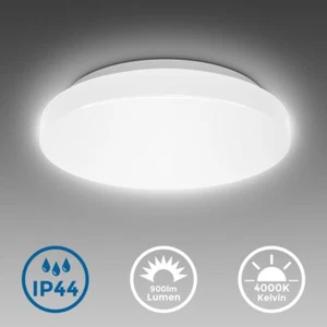 Bathroom Ceiling Light LED Lamp 22cm Hallway 10W 900lm 4000K IP44 White - Picture 1 of 12