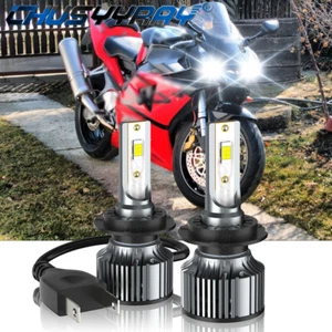 Pair H7 LED Headlight Bulbs Combo Kit 6500K for Honda CBR 954 929 F4i 2000-2003 - Picture 1 of 16