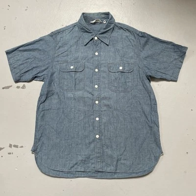 Vintage A Bathing Ape BAPE Selvedge Chambray Work Shirt Made In Japan XL - Image 1 of 4
