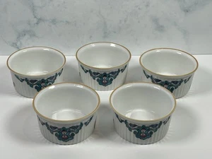 Royal Worcester Vintage 70's Porcelain Ramekins 5X Palmyra Bride Of The Desert - Picture 1 of 12