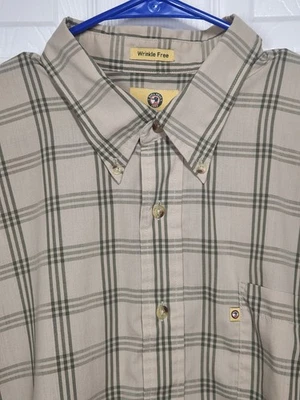 Vintage Duck Head Shirt Men XL Plaid Button Down Cotton Pocket Classic Beige Y2K - Image 1 of 4