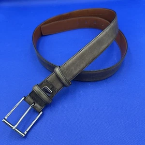 SANTONI Gürtel Echtleder braun massiv Messingschnalle 44 (110 cm) Handarbeit Italy - Bild 1 von 14