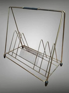 Brass C1960’s Atomic/Sputnik Record Rack - Picture 1 of 5