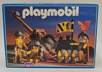 PLAYMOBIL  3653 CATAPULTA CAVALIERI MEDIOEVALE VINTAGE 1993 NEW IN SEALED BOX - Immagine 1 di 4
