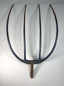 Vintage Farm Tool 4 Prong Pitch Fork Head for Livestock Straw & Hay , Germany - Picture 1 of 8