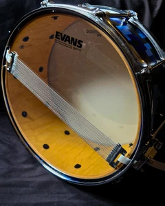 Custom Made Vinyl Birch 14" Snare Drum Shell (10 lug) - Dark BLUE Camouflage - Picture 1 of 4