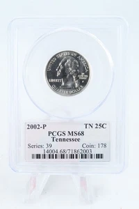 2002-P PCGS MS68 Tennessee State Quarter Business Strike 25C - Picture 1 of 2