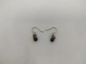 925 Sterling Silver Garnet Earrings - Picture 1 of 4