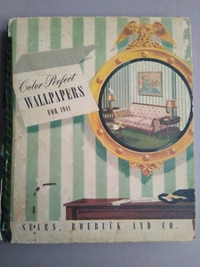 De colección 1941 - Catálogo de papel tapiz perfecto color Sears Roebuck & Co **RARO** - Imagen 1 de 12