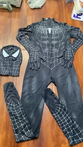 Black Amazing Spiderman Jumpsuit Venom Spandex 3D Suit Cosplay Costume Halloween - Picture 1 of 13