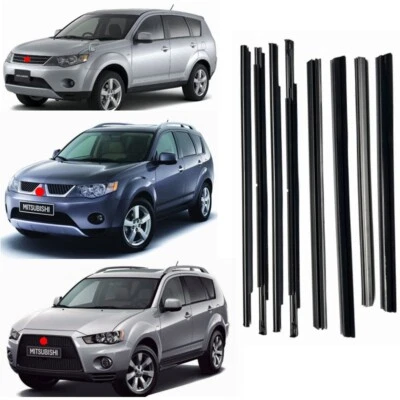 Juego de molduras de línea de cinturón de ventana de puerta de 8 piezas apto para Mitsubishi OUTLANDER Foto 1 de 4