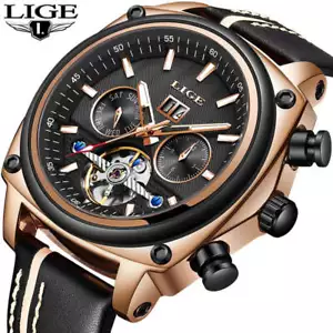 Reloj Pulsera LIGE Hombre Tourbillon Mecánico Lujo Moda - Imagen 1 de 24