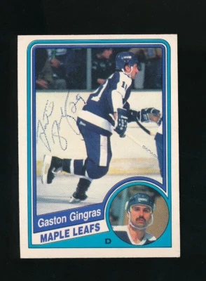 1984 O-Pee-Chee #303 Gaston Gingras signed auto autograph swsw6 - Image 1 of 2