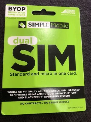 Preloaded Simple Mobile Sim Card INCLUDE - Image 1 of 4
