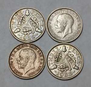1x Great Britain Silver 3 Pence - 1931-1936 George V - British Threepence - Picture 1 of 3