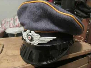 WW2 GERMAN Luftwaffe blue wool  OFFICERS VISOR CAP - Picture 1 of 3