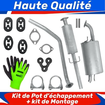 Kit de pot d'échappement pour Daewoo Kalos 1 I Hayon 1.2 1.4 (2002-05/2008) - Photo 1/4