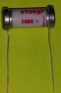 10 Sikatrop 4700pF 1000 Volt Koweg Siemens RFT Klangfilm NOS Papierkondensator - Bild 1 von 2