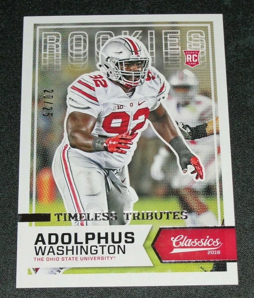 2016 Panini Classic ADOLPHUS WASHINGTON #226 Draft Picks RC Silver Insert/25 OSU - Image 1 of 2