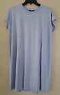 Eileen Fisher Light Blue Fine Jersey Cap Sleeve Boxy Dress Size S/P $178