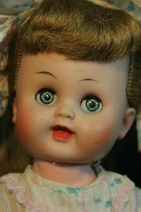 Vintage - Unmarked 14.5" Toddler Girl Doll - O/C Eyes - Marked AE-1405-9   - Picture 1 of 11