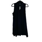 ALFANI Poplin Dress Women’s Size 12 Berry Bliss New Deep Black Cotton Sleeveless