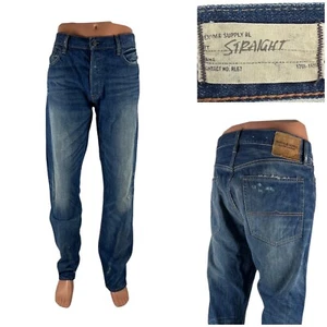 Denim & Supply Ralph Lauren Mens 36 X 34 Straight Jeans Blue Distressed Cotton - Picture 1 of 10