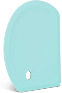 Silicone Dough Scraper with Stainless Steel Sheet, Curved Edge Flexible Bowl Scr - Picture 1 of 7