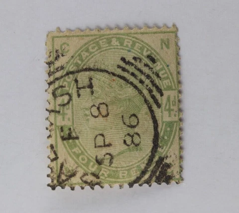 GB Postage And Rev 4d Cancelation sc# 103 1886 plate CN Cover