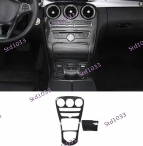 For Benz C-Class C300.C43 2015-2021 Center Console Gearbox Panel 2X Carbon Fiber - Picture 1 of 2
