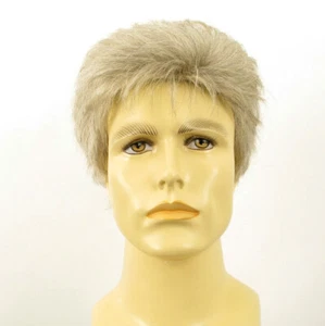 Short Wig For Men Natural Hair White And Grey Ref FRANCK 51 - Imagen 1 de 8