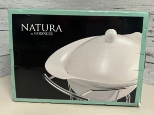 Natura by Godinger Scaldaforno 1 Qt Rivestito in Porcellana, Candela Tealight Inclusa - Foto 1 di 3