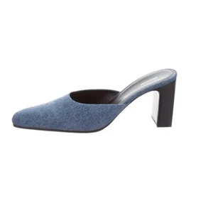 Balenciaga Blue Denim Mules Almond Toe size 37.5 - Picture 1 of 9