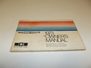 American Motors 1973 manual del propietario envío gratuito - Imagen 1 de 2