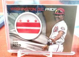 2022 TOPPS SERIES 1 CITY FLAG PATCH RELIC GOLD JUAN SOTO #CPP-JS 10/75 - Picture 1 of 2