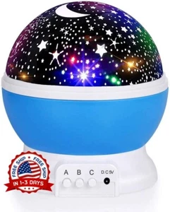 NEW Luces De Noche De Estrella Para Nino Lampara Dormitorio Luz Proyector US - Picture 1 of 8