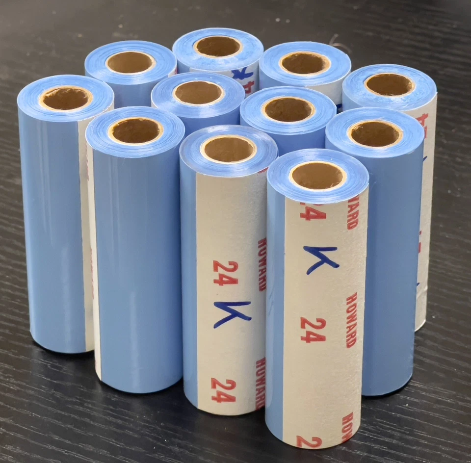 Lote de 11 rolos de papel alumínio Howard 3” cor azul claro 24K - Imagem 1 de 2