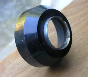 27mm push fit plastic & metal lens hood used slip on shade GB made - Picture 1 of 3