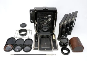 Cámara Zeiss Ikon Universal-Juwel 275/7 9x12 cm con 2 lentes, 4 soportes para película, estuche - Imagen 1 de 16
