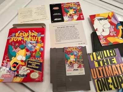 Krusty's Fun House Simpsons! NES Nintendo complete in box With Poster Near Mint - Image 1 of 4