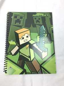 New Minecraft Wide Ruled Spiral Notebook 1 Subject Creeper - Picture 1 of 4