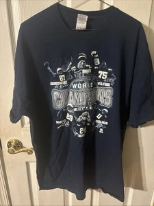 New England Patriots 2014 World Champions T-Shirt (2XL)(Navy Blue)(Gildan) - Picture 1 of 4