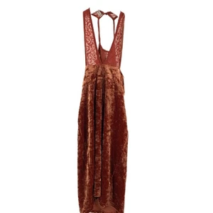 Free People Abito Slip Senza Maniche con Scollo a V Arancione | Taglia M - Foto 1 di 5