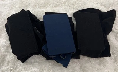 Lote de 4 nuevas panty mangueras/medias/medias negras y azules pequeñas 4-6 Foto 1 de 4